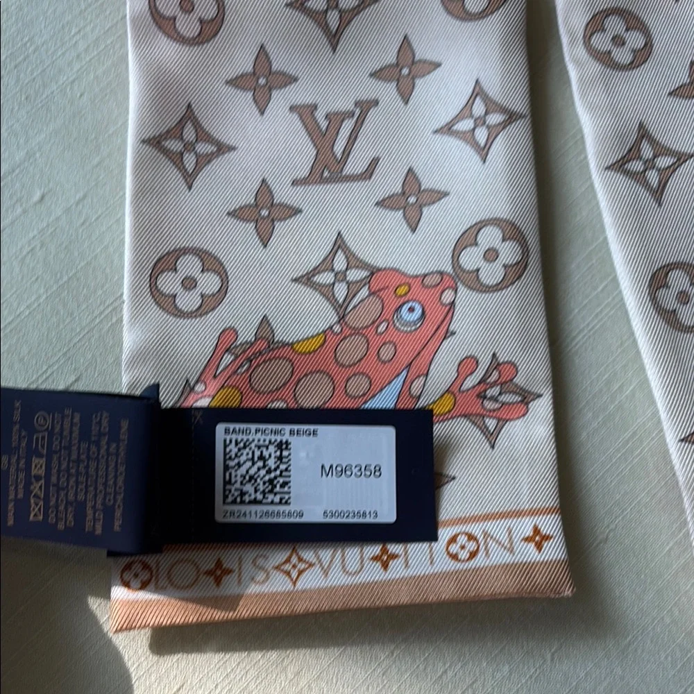 NWT Louis Vuitton Multicolor Floral Silk Twilly - Picture 6 of 9